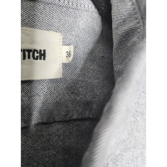 Taylor Stitch Button Up Shirt Pocket Handmade Cotton Mens 36 Gray - Picture 7 of 7
